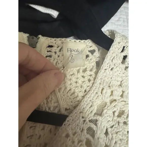 Flook Alora for Free People crochet mini dress with beaded detail - Picture 6 of 8